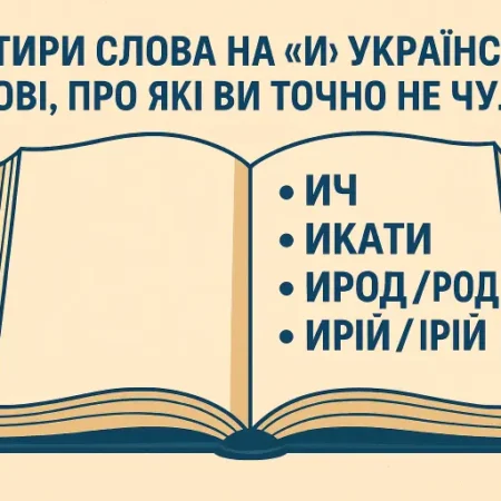 Чотири слова на «и» в українській мові, про які ви точно не чули